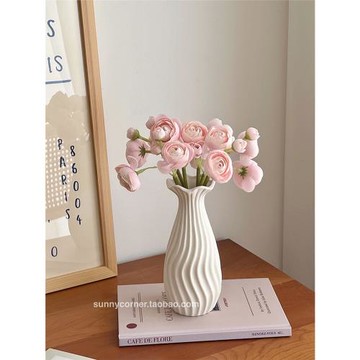 仿真洋牡丹高檔裝飾花卉露蓮假花客廳花藝花束擺件餐桌花瓶擺設