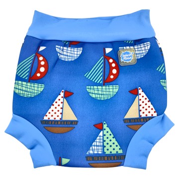 Splash About Happy Nappy 游泳尿布褲 男女通用 普普風帆船 3~8個月  M  1個