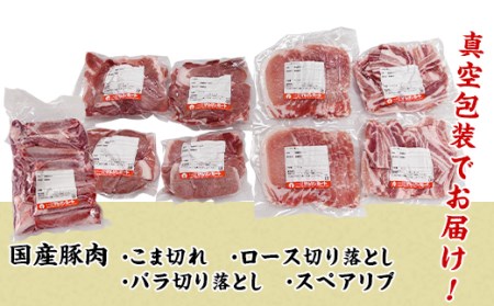 57-23国産豚肉お楽しみ4種セット3kg（小分け真空包装）