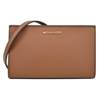 [平輸版] 【MICHAEL KORS】  SHEILA 防刮皮革拉鏈肩背/斜背包(小/棕)真品平輸
