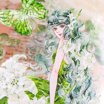 GL1222 雲裳仙子SR Lilies and Girl SR ゆり仙女 SR / 紙膠帶