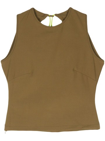 Sunnei - Buco cut-out detailing top - women - Polyester/Virgin Wool/Elastane - L - Green