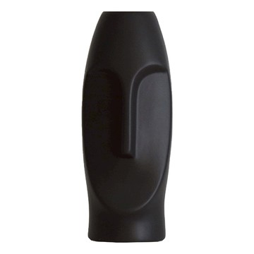 抽象人面現代風 陶瓷花瓶  小(24.5 x 10 x 5cm)  黑色