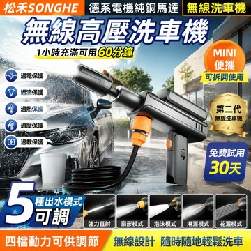 【台灣隔日到貨】原廠正品+發票保固】高壓洗車機 高壓清洗機 電動水槍 沖洗機 無線洗車機 高壓水槍 洗車噴水槍 洗車機