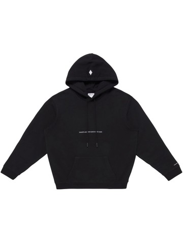Marcelo Burlon County of Milan - slogan-print cotton hoodie - men - Cotton/Polyester - XS - Black