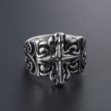 STEEL 鋼戒。古典十字紋 | SJ