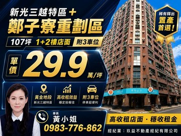 ㊣台南府城三越百貨特區.3角窗樓店｜台南市北區北成路