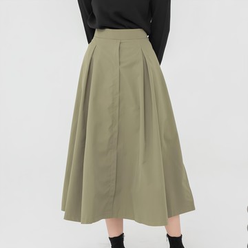 CARET 女士秋季傘裙  卡其色 均碼  100% 滌綸