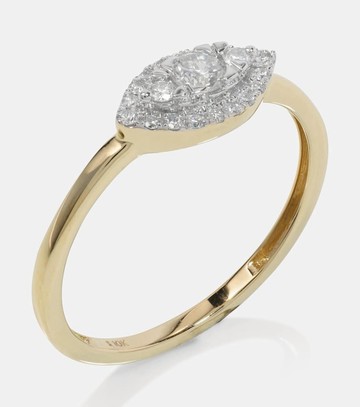 Stone and Strand Muse 10kt gold ring with diamonds