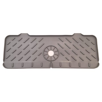 UTOOKII 水龍頭瀝水置物矽膠墊 ut-834  36 x 14.5 x 1.5cm  灰色  1個