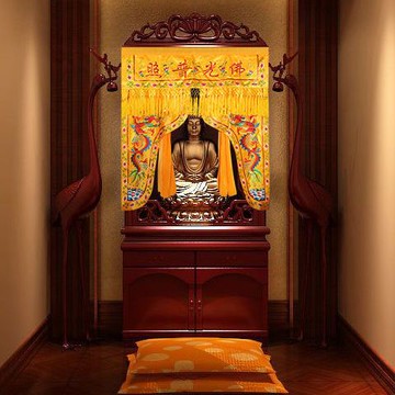 限時下殺 免運 可開立發票 台灣公司 裝飾佛龕簾佛龕擋佛簾蓮花門簾佛帳掛簾刺繡帷幔遮擋龍門佛具定制