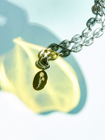 Birth Flower Eight Chain Necklace