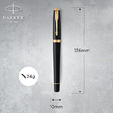 (Gift Box, Fine Nib, Muted Black Golden trim) Parker Urban Fountain Pen, Muted Black and Gold Trim with Fine Nib and Blue Ink Refill, 1931593