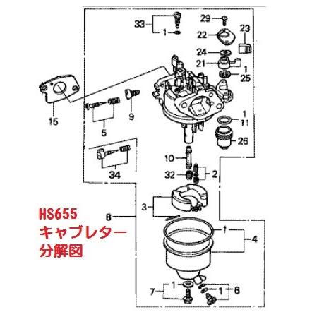 ホンダ 除雪機 HS655用 キャブレターAssy.