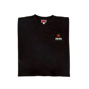 Kenzo Boke Flower 女款 刺繡花朵logo Oversize圓領短袖T恤(黑)