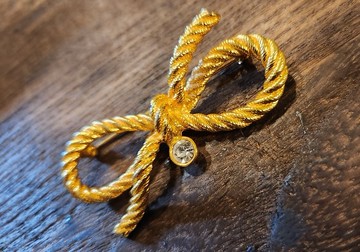 Graziano水鑽蝴蝶結胸針(有Hallmark)【畢業禮物】聖誕禮盒