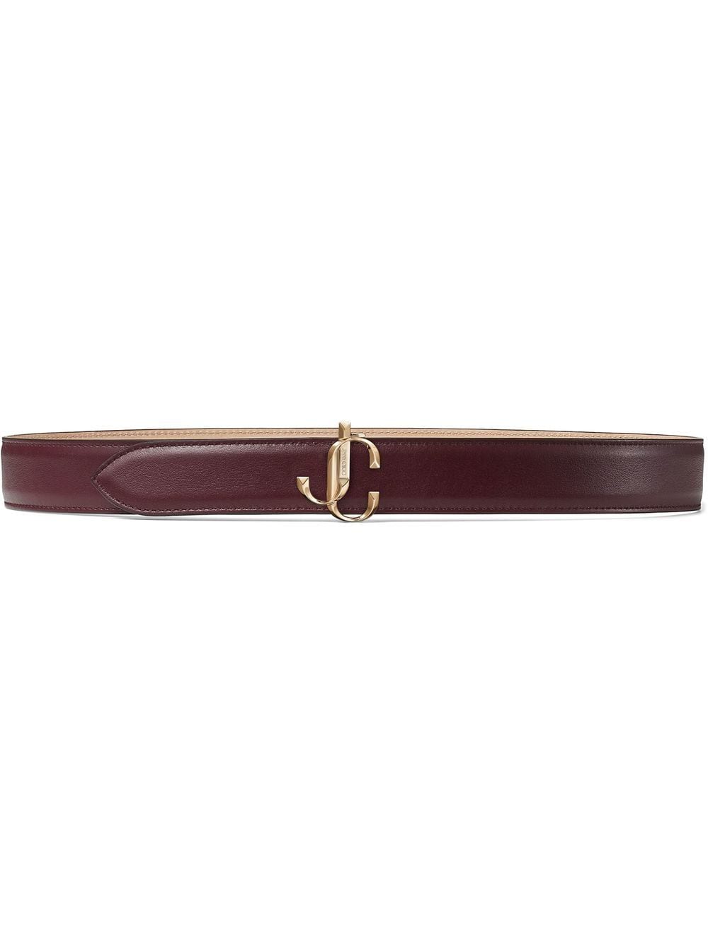 Jimmy Choo - Felisa logo-buckle leather belt - women - Calf Leather/Brass/Bos Taurus - 110 - Red