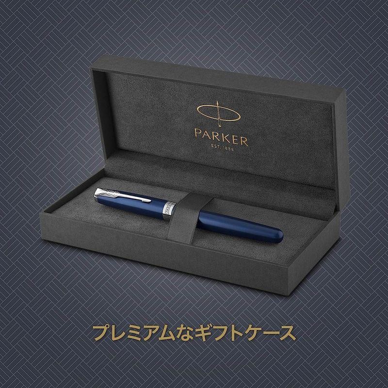 文房具 PARKER パーカー 万年筆 F 細字 ソネット ブルーラッカーCT