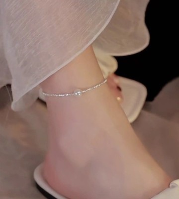 最高品質花珠AKOYA 阿古屋珍珠與卡倫銀腳鍊 附調節鍊 6月誕生石