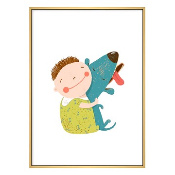 我的小寶貝 畫布  59.4 x 42cm  木色