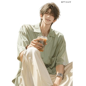 【8 月新品】07-137-0156 人物貼紙 簡約夏日男孩