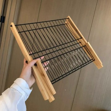 🚀新品優惠 廚房碗筷置物架可摺疊收納架碗碟瀝水架檯面多功能碗筷餐具收納架 10・28