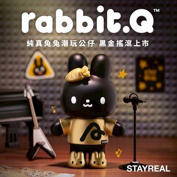 STAYREAL rabbit.Q純真兔兔公仔 - 黑金
