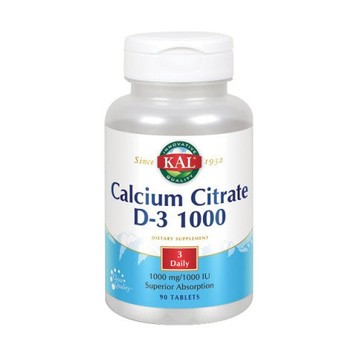 Calcium Citrate with D3 90 Tabs by Kal