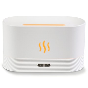 aibo 火焰光影 USB超音波 靜音水氧香薰機 180ml  貝殼白  OO-N22X8