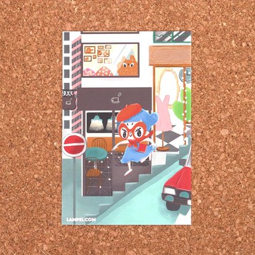 明信片Postcard   香港街道  - 蘇飛伴你四季