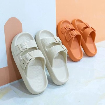 👡【厚底防滑增高踩屎感拖鞋】軟底一字拖女夏季外穿 情侶大碼 輕盈舒適 台灣出貨