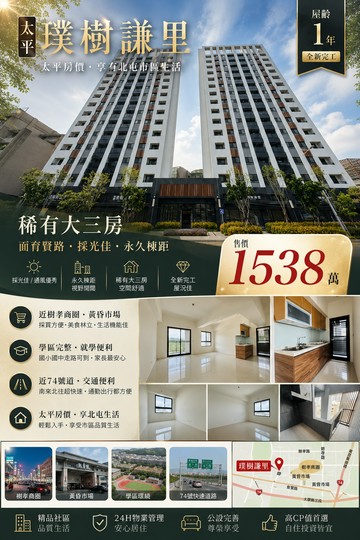 屋主我很熟太平璞樹謙里三房平車｜台中市太平區育賢路