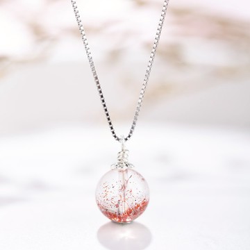 金草莓晶 Golden Strawberry Quartz 925純銀精鍍亮