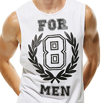 SEOBEAN白色棉質運動背心