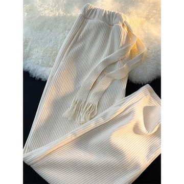 燈芯絨褲子男春秋寬松直筒垂感闊腿褲港風ins潮牌痞帥休閑運動褲