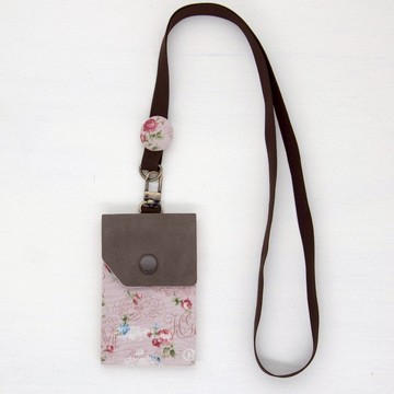 深藏不露兩用直式證件套-玫瑰花園