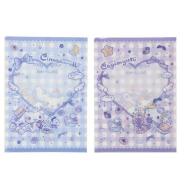 小禮堂 Sanrio 三麗鷗 x DOLLYMIX A4 L型資料夾2入組 (星空眼) 大耳狗 小麥粉