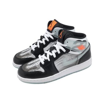 Nike 休閒鞋 Air Jordan 1 Mid SS GS 大童 女鞋 X-Ray HF3210-001