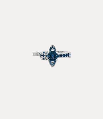 Vivienne Westwood Maitena Ring Platinum-dark-blue-cz Platinum-dark-blue-cz Unisex