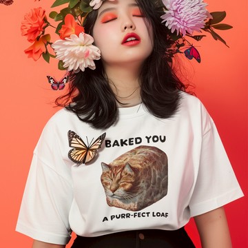 BAKED PURRFECT 中性短袖T恤 4色 喵貓咪吐司美式休閒潮流穿搭趣味禮物CAT喵喵毛小孩