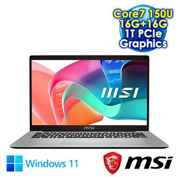 MSI Modern 14 F1MG-003TW 銀 14吋商用筆電 (FHD IPS/Intel Core 7 150U/16G+16G DDR4/1T PCIE SSD/W