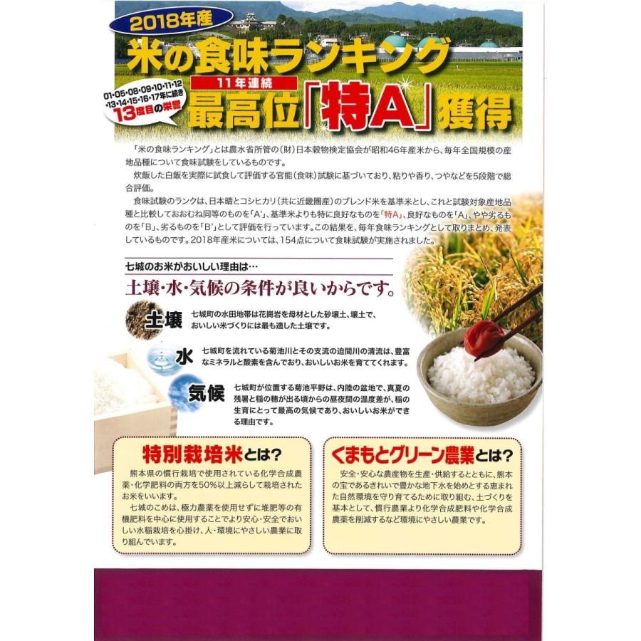 新米　米　お米　５ｋｇ　熊本県産　七城のこめ　ひのひかり　特別栽培米　令和５年産　送料無料