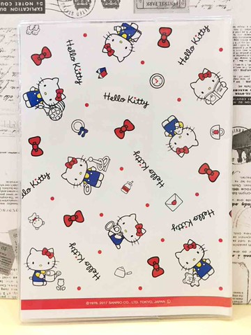 【震撼精品百貨】Hello Kitty 凱蒂貓 kitty證件套-滿版白色#52612 震撼日式精品百貨