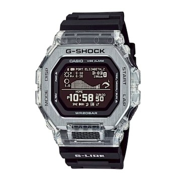 CASIO 卡西歐 G-SHOCK 藍牙 衝浪運動 海洋水藍 雙重材質錶圈 運動系列_GBX-100S-1_46mm