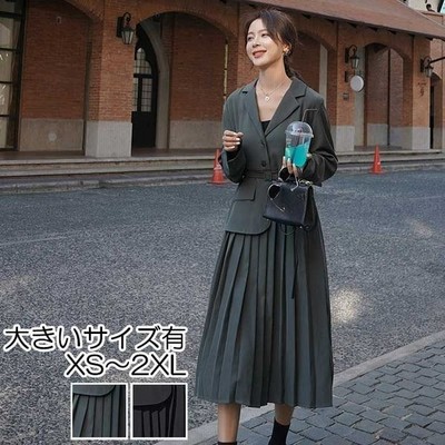 入学式 ママスーツ ワンピース 大きいサイズ 母 卒園式 入園式 フェイク ジャケット セットアップ 風 セレモニー カジュアル ゆったり 通販 Lineポイント最大get Lineショッピング