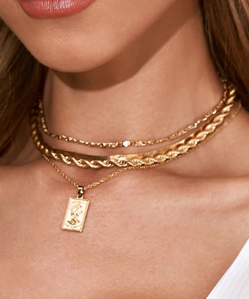 新款潮牌多層金屬項鏈女歐美疊戴不掉色嘻哈時尚個性鎖骨鏈冷淡風