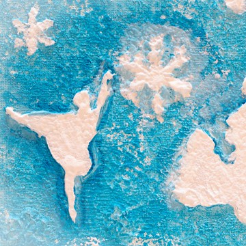 俄勒岡州繪畫樹松樹聖誕原創藝術芭蕾舞者波特蘭舞蹈雪