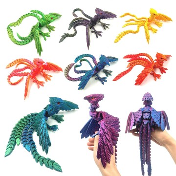 [Green party] 3D列印鳳凰鳥關節可動鳳凰裝飾擺件解壓玩具手辦模型禮物