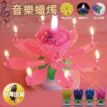音樂蠟燭台灣現貨生日蠟燭 造型蠟燭 蓮花蠟燭 蛋糕蠟燭 整人蠟燭 開花蠟燭 慶生蠟燭 旋轉蠟燭