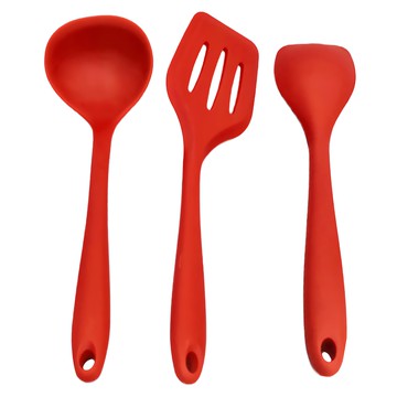 OTTO LIFE 矽膠廚具 BQ-180 耐溫-40°C~230°C  湯勺 + 沙拉勺 + 漏鏟  1組